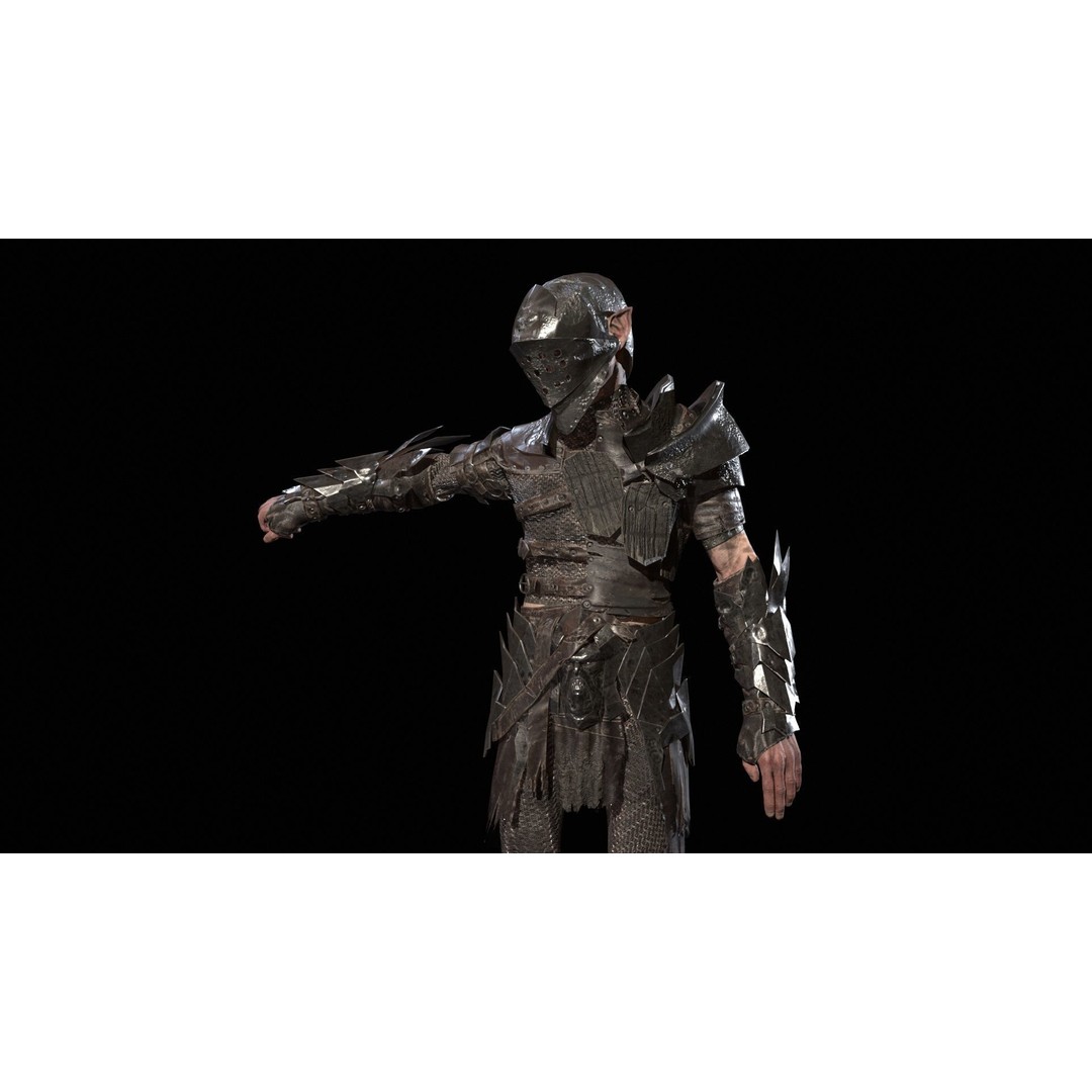 SkinnyOrc 3D Model – Low Poly Rigged Character with Animations - View 21