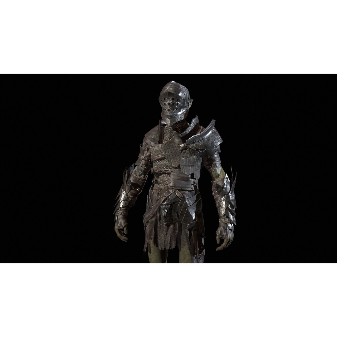 SkinnyOrc 3D Model – Low Poly Rigged Character with Animations - View 22
