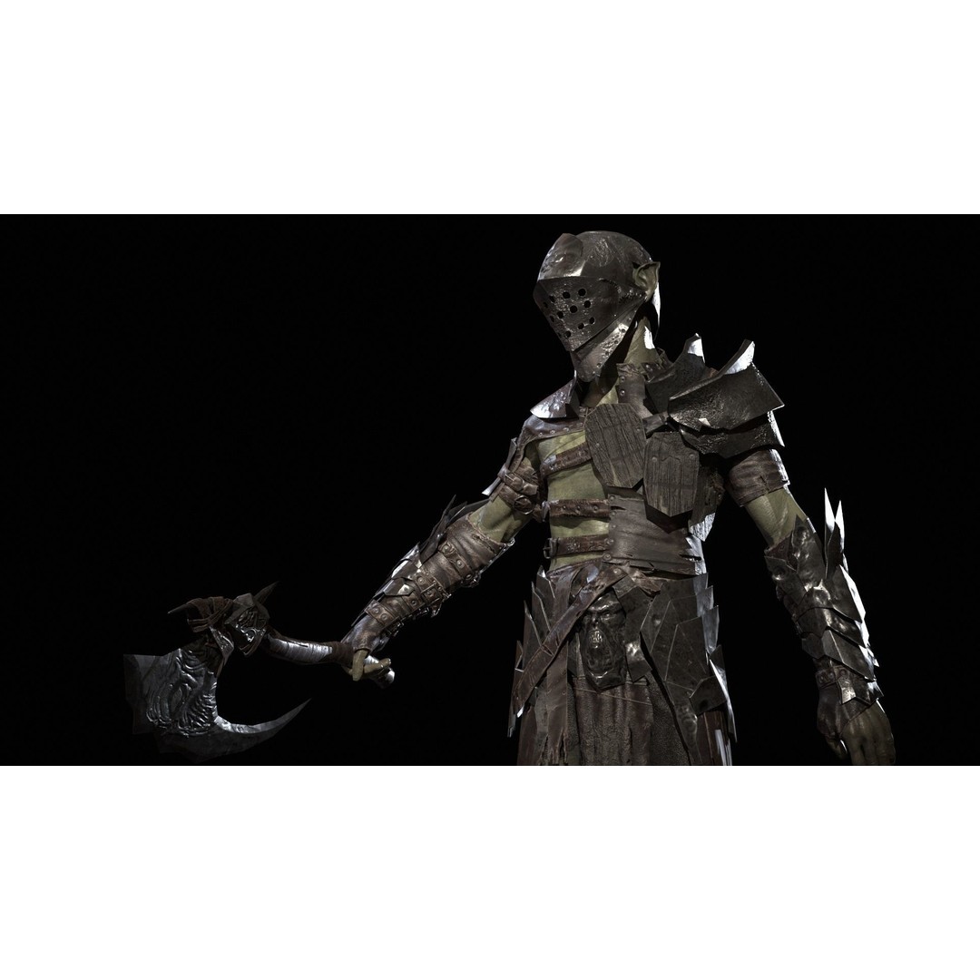 SkinnyOrc 3D Model – Low Poly Rigged Character with Animations - View 26