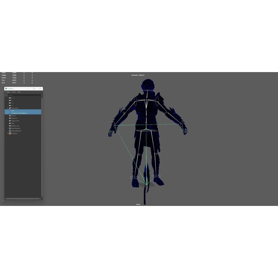 SkinnyOrc 3D Model – Low Poly Rigged Character with Animations - View 29