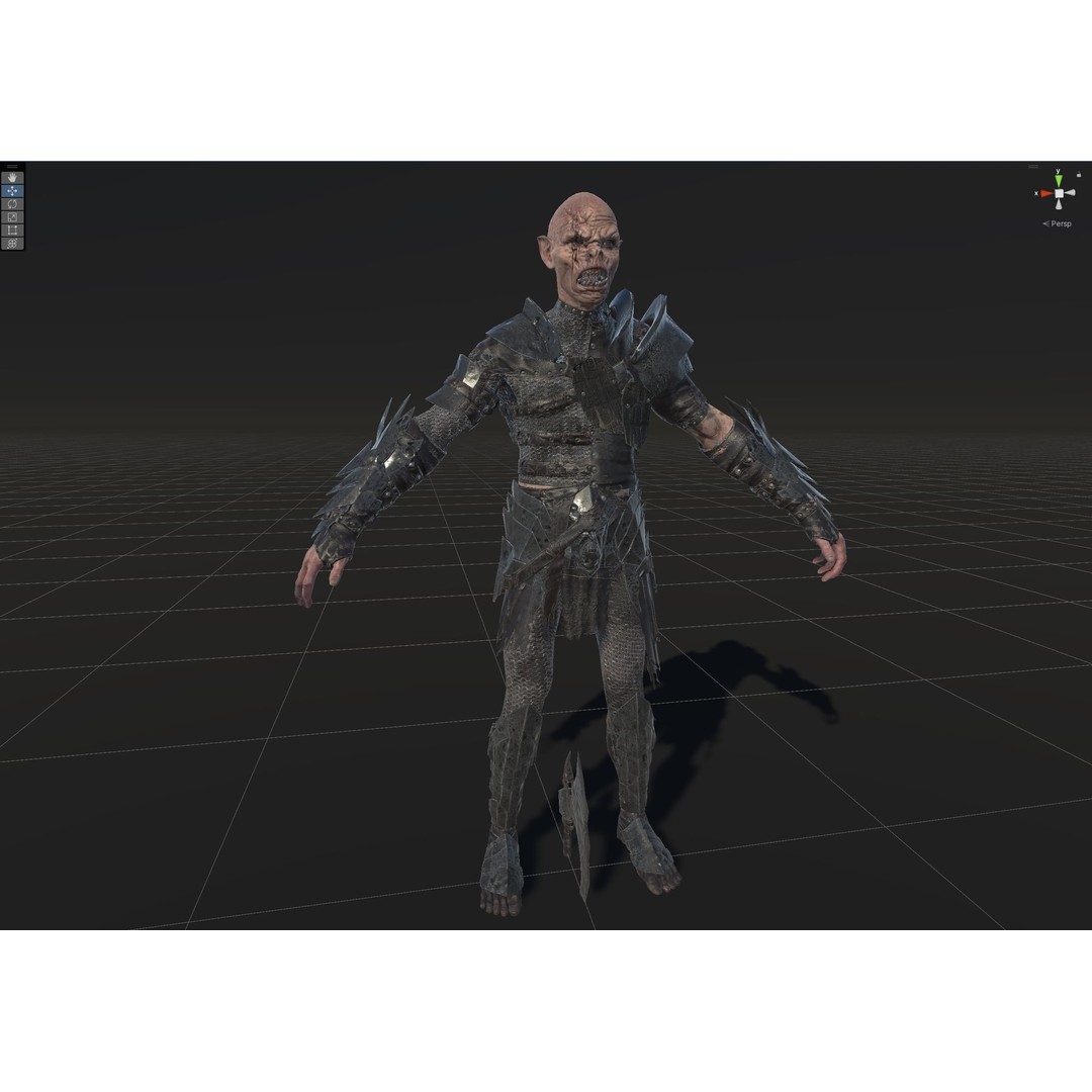 SkinnyOrc 3D Model – Low Poly Rigged Character with Animations - View 30