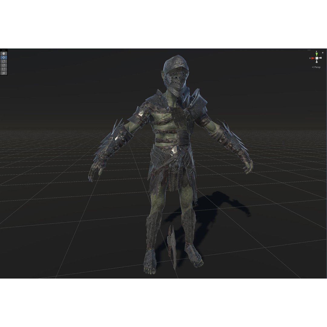 SkinnyOrc 3D Model – Low Poly Rigged Character with Animations - View 31