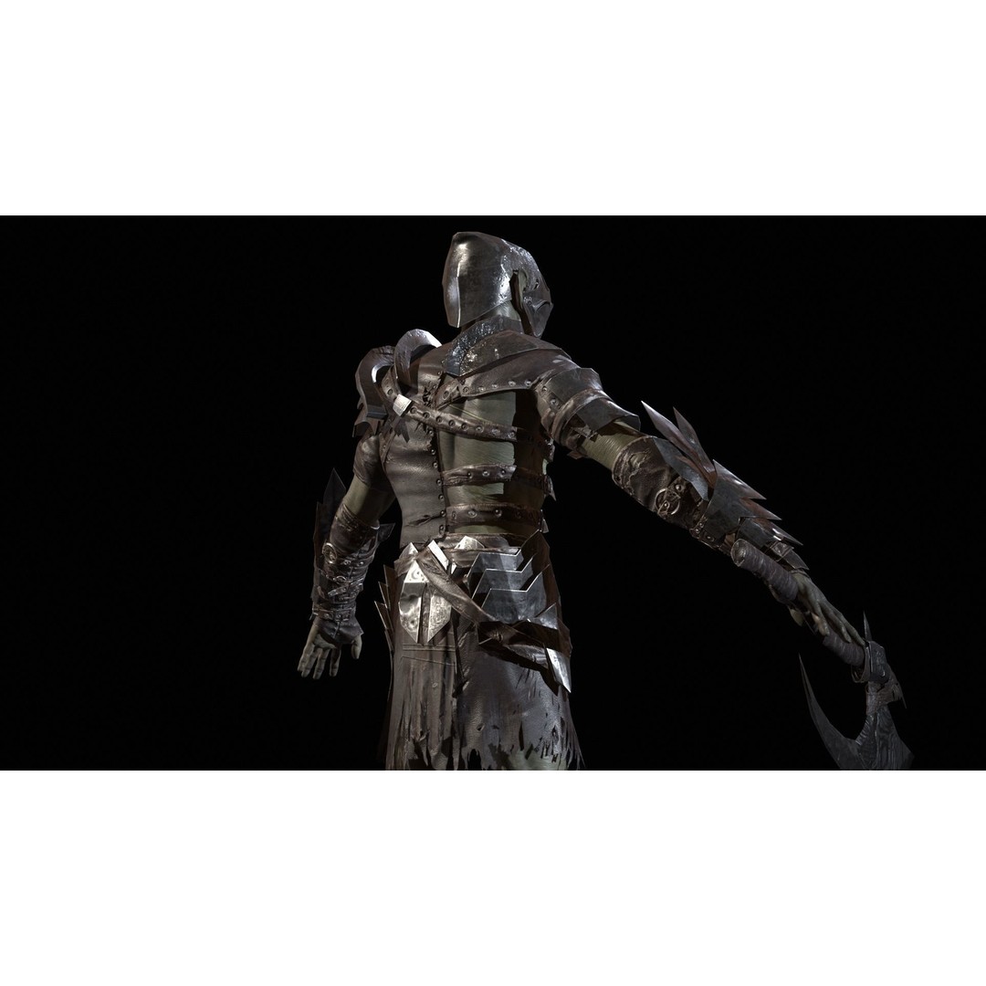 SkinnyOrc 3D Model – Low Poly Rigged Character with Animations - View 9