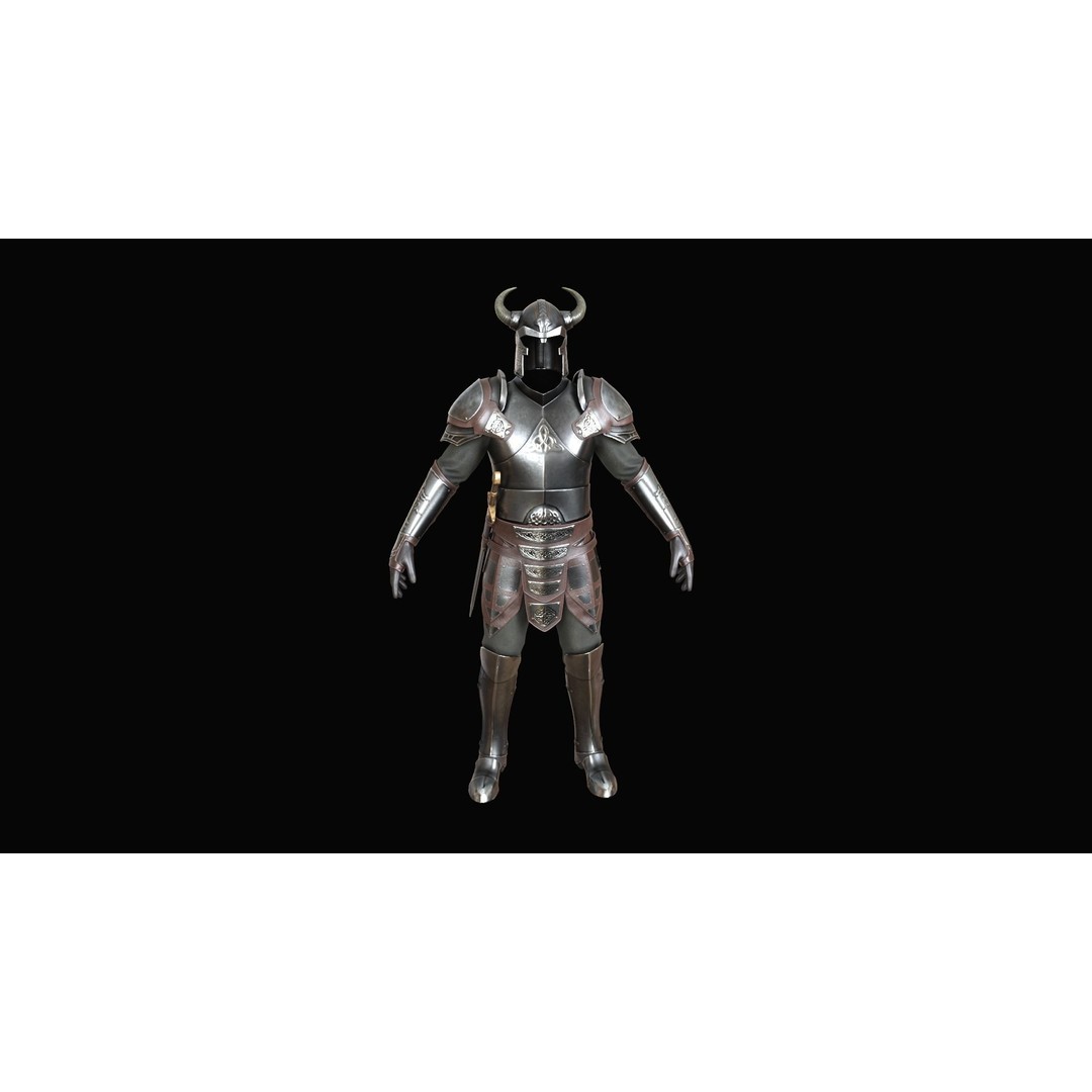 Medieval Armor 3D Model – Low Poly Game Asset, PBR Textures - View 18