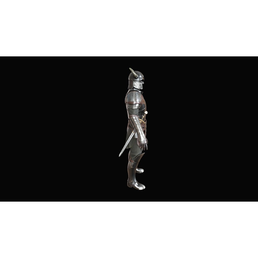 Medieval Armor 3D Model – Low Poly Game Asset, PBR Textures - View 20