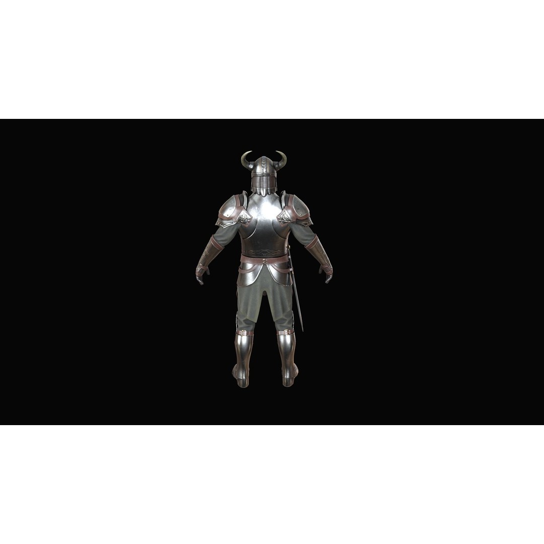 Medieval Armor 3D Model – Low Poly Game Asset, PBR Textures - View 22