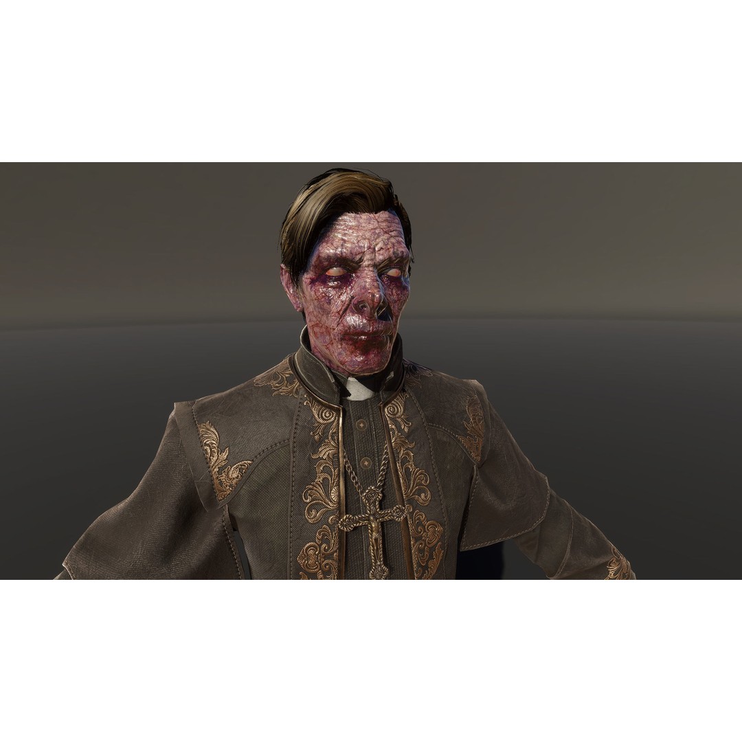 Vampire Priest 3D Model – Low Poly Game-Ready Character, FBX - View 20