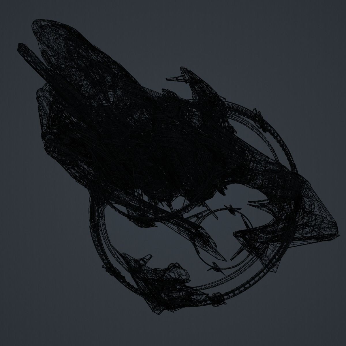 Warp Spaceship - Game-Ready 3D Model - View 10