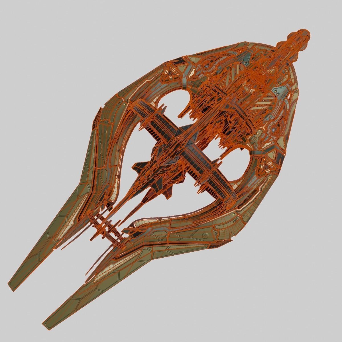 Warp Spaceship - Game-Ready 3D Model - View 13