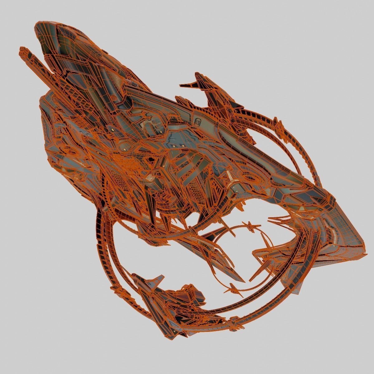 Warp Spaceship - Game-Ready 3D Model - View 14