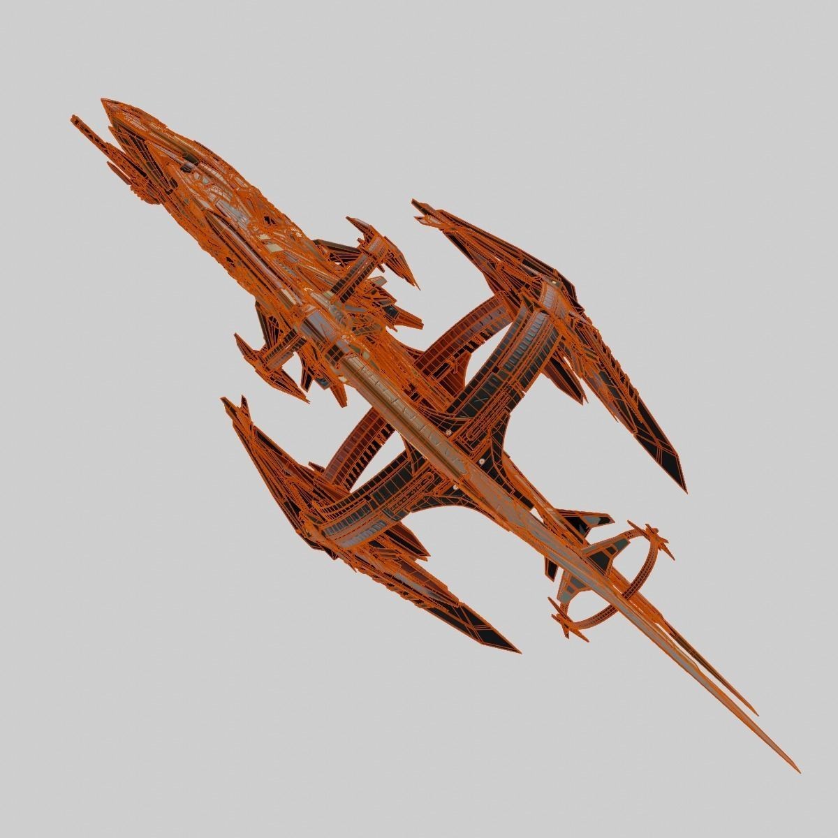 Warp Spaceship - Game-Ready 3D Model - View 15