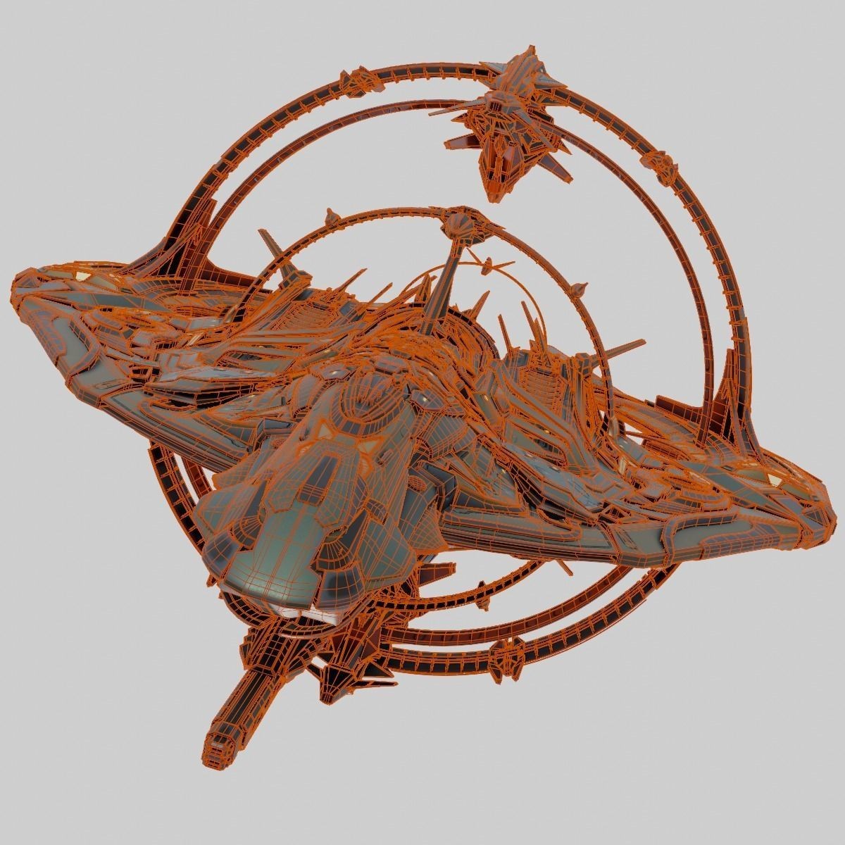 Warp Spaceship - Game-Ready 3D Model - View 16