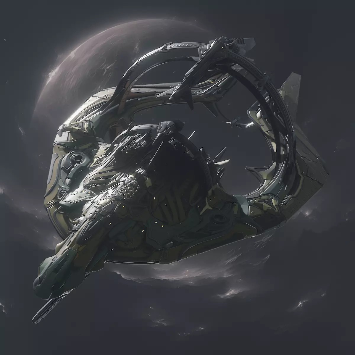 Warp Spaceship - Game-Ready 3D Model - View 2