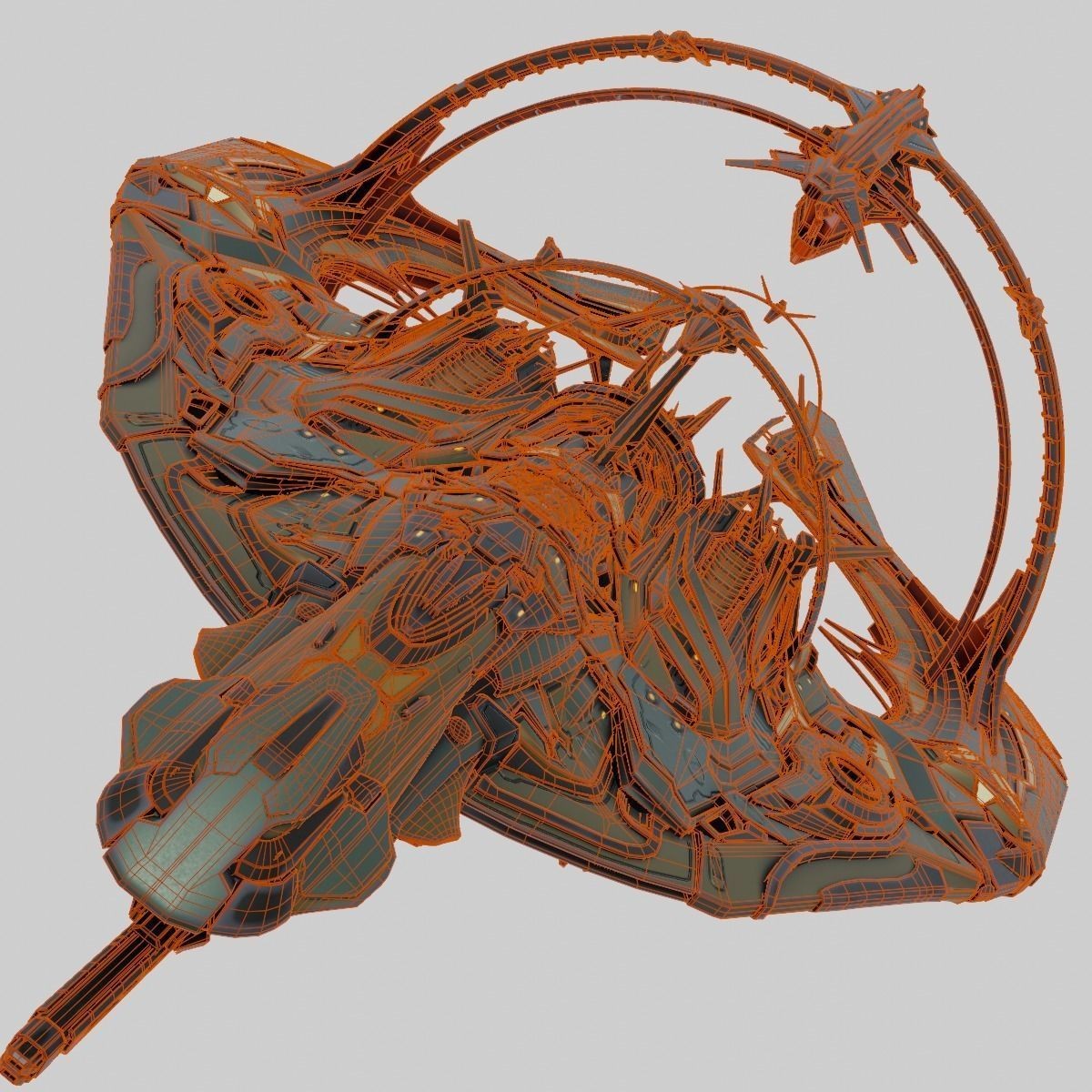 Warp Spaceship - Game-Ready 3D Model - View 20