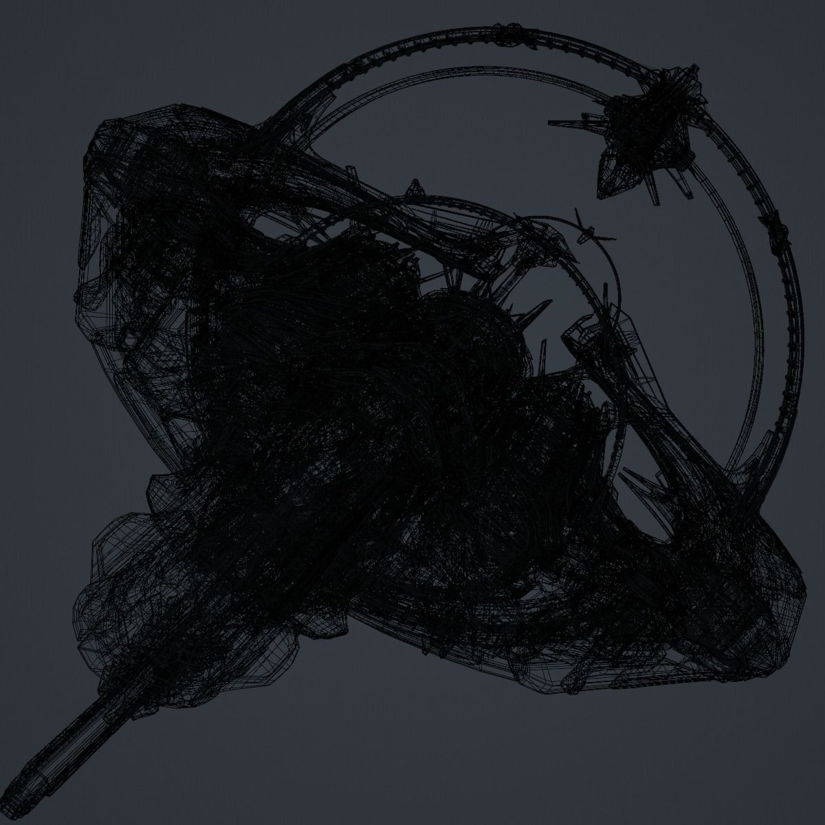 Warp Spaceship - Game-Ready 3D Model - View 22