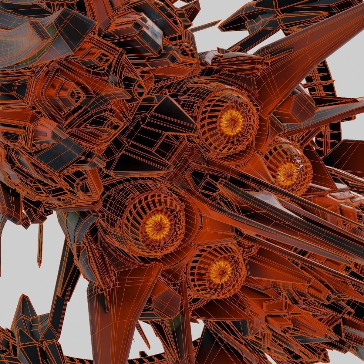 Warp Spaceship - Game-Ready 3D Model - View 23