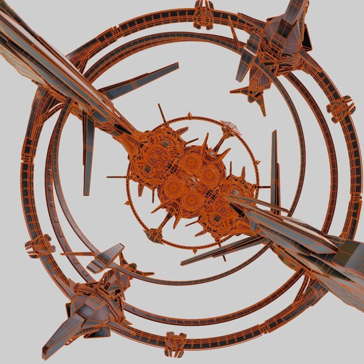 Warp Spaceship - Game-Ready 3D Model - View 24