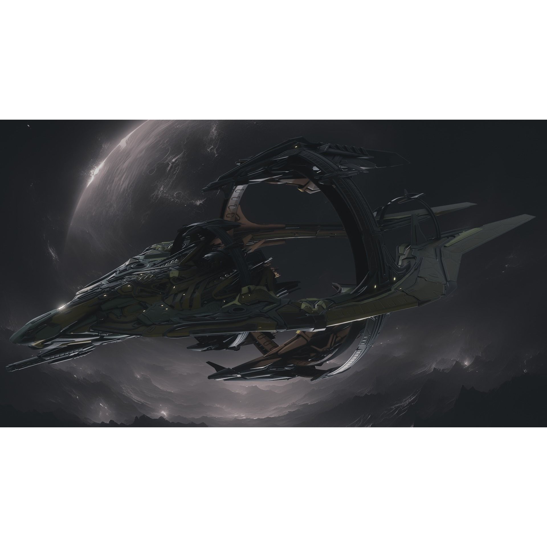 Warp Spaceship - Game-Ready 3D Model - View 3