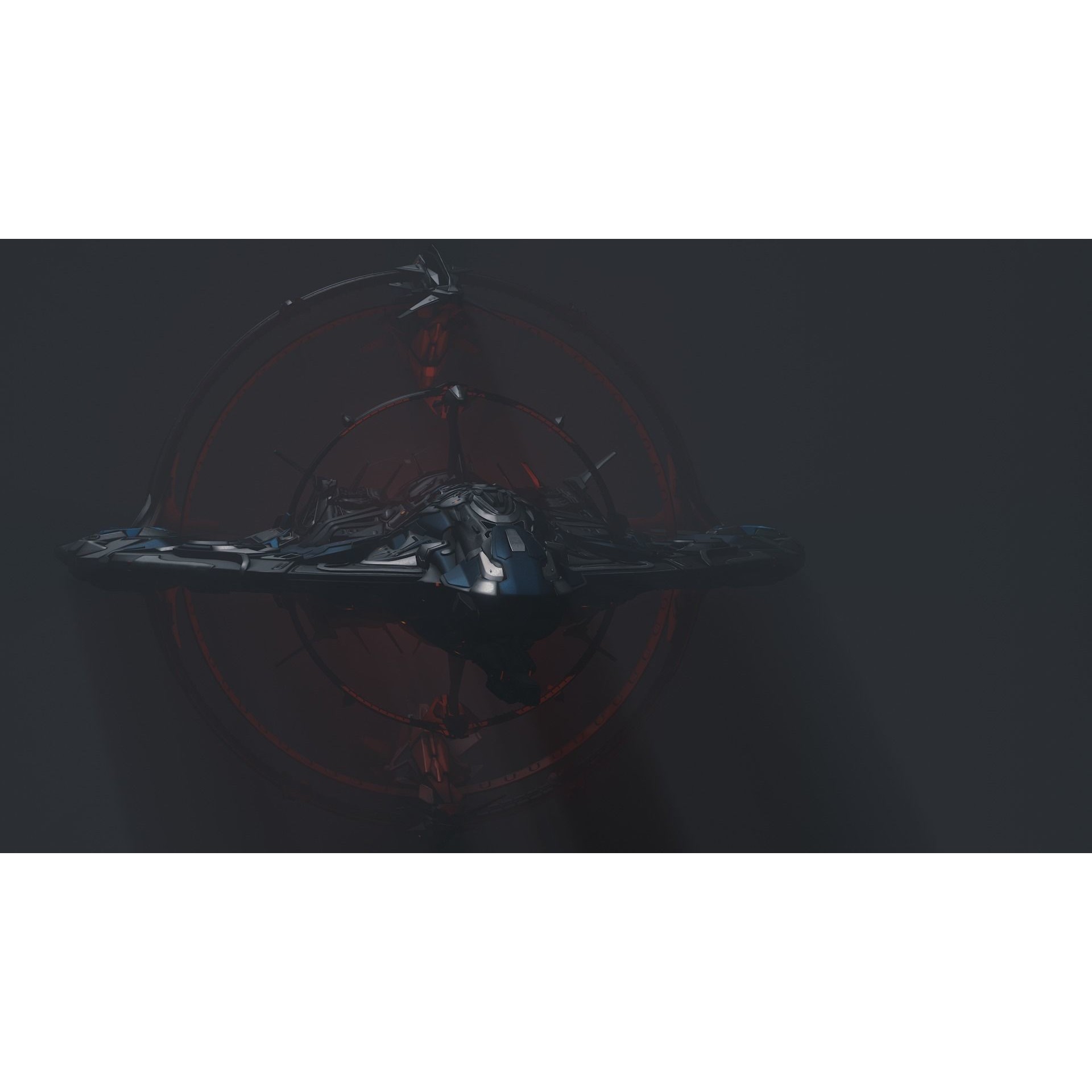 Warp Spaceship - Game-Ready 3D Model - View 5