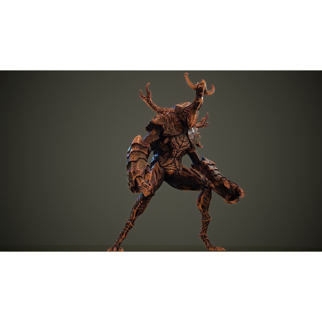 Armored Beetle 3D Model – Low Poly Animated Character, FBX - View 10