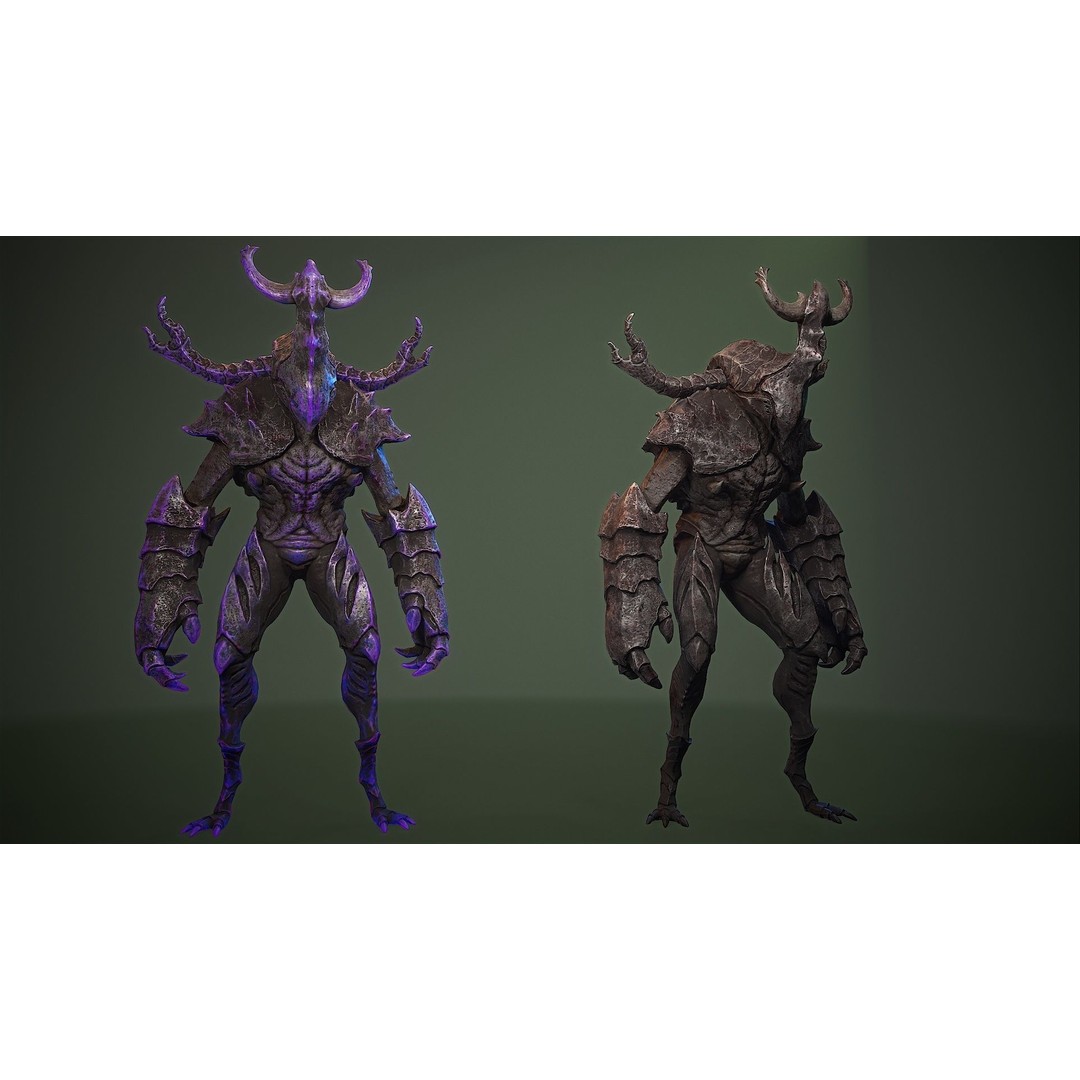 Armored Beetle 3D Model – Low Poly Animated Character, FBX - View 12
