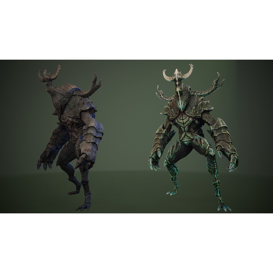 Armored Beetle 3D Model – Low Poly Animated Character, FBX - View 13