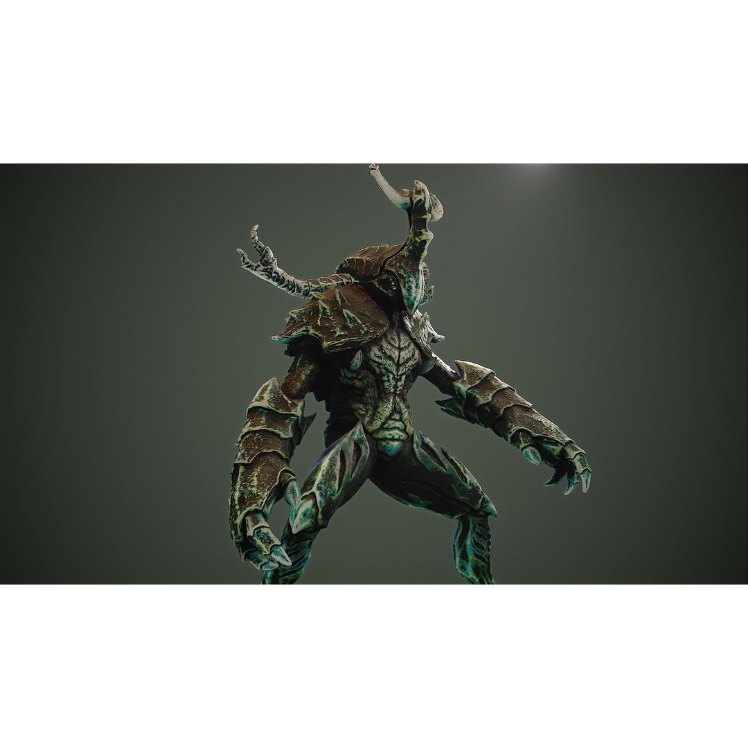 Armored Beetle 3D Model – Low Poly Animated Character, FBX - View 4