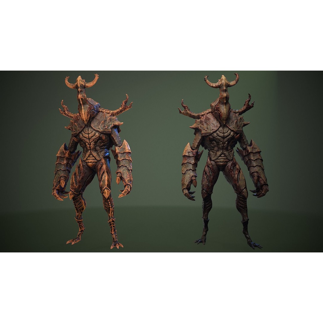Armored Beetle 3D Model – Low Poly Animated Character, FBX - View 7