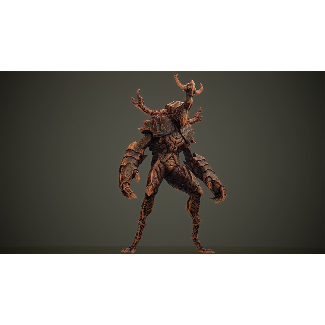 Armored Beetle 3D Model – Low Poly Animated Character, FBX - View 9