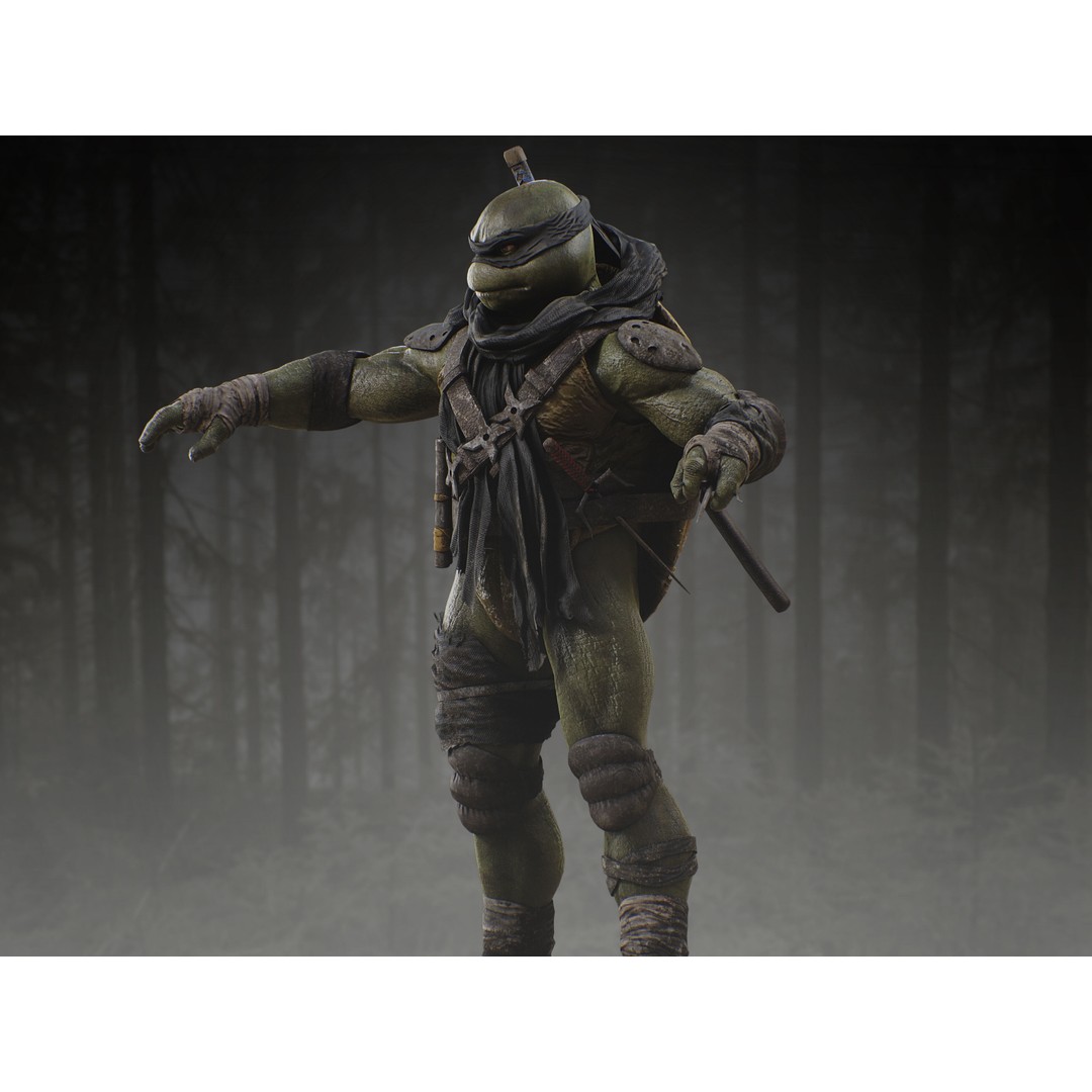The Last Ronin 3D Model – Low Poly Character, Rigged, PBR Textures - View 10