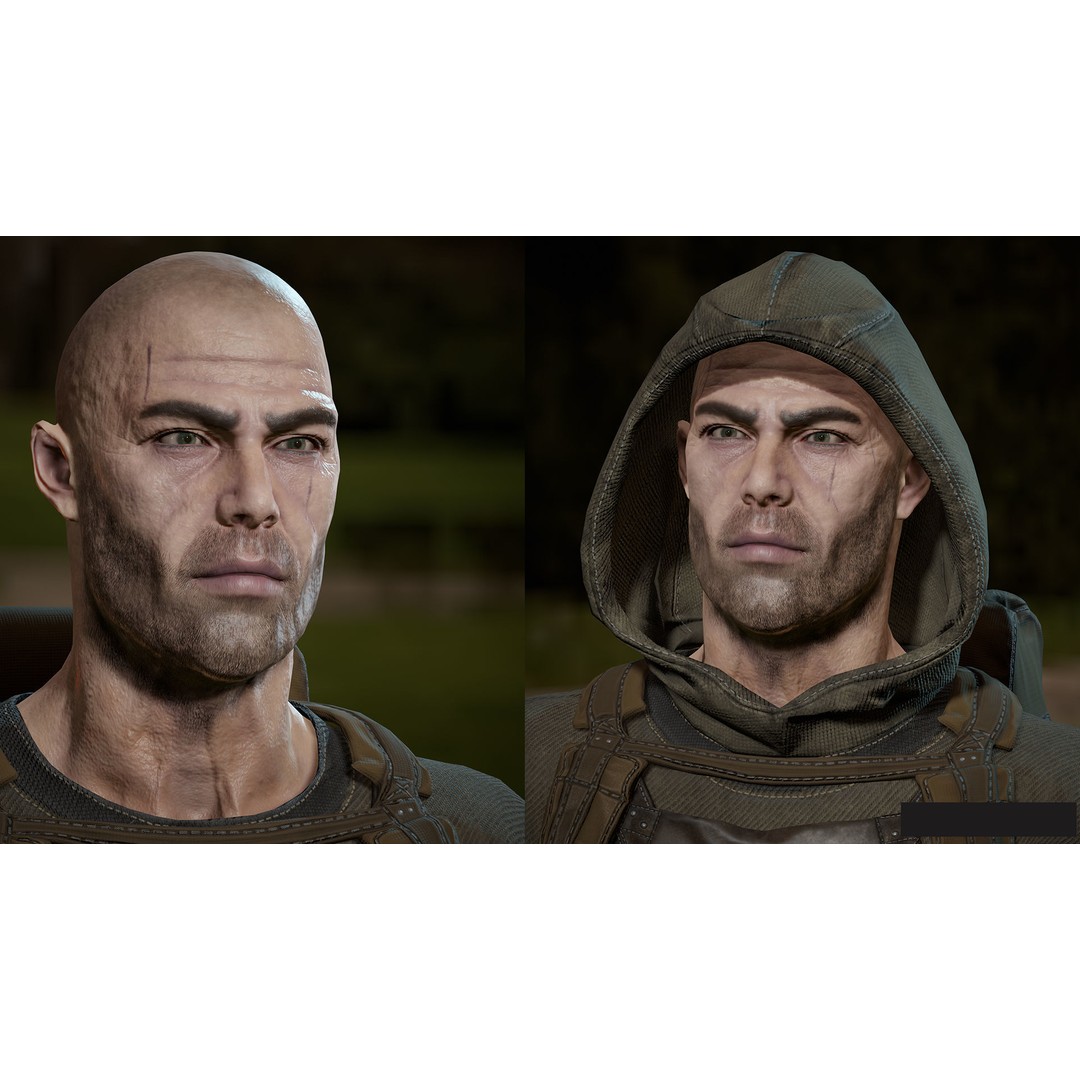Survivor Man and Lady 3D Model – Low Poly Game Ready Character with PBR Textures - View 14
