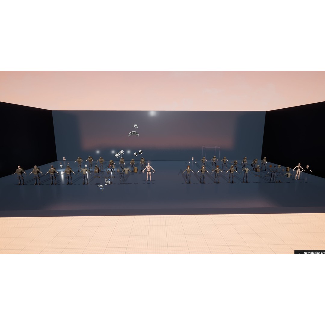 Survivor Man and Lady 3D Model – Low Poly Game Ready Character with PBR Textures - View 34