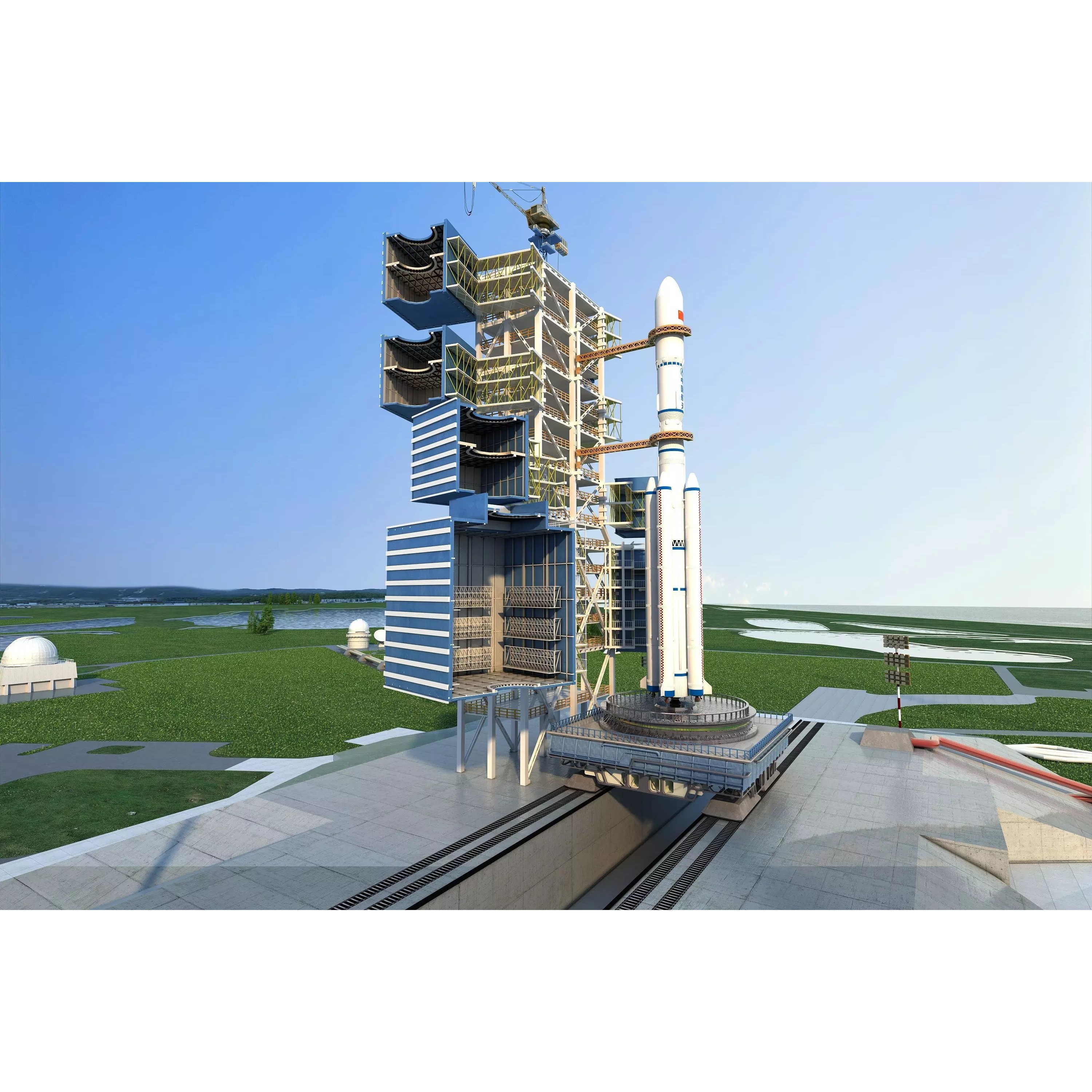 Rocket Launch Pad - Low-Poly Game-Ready 3D Model - View 11