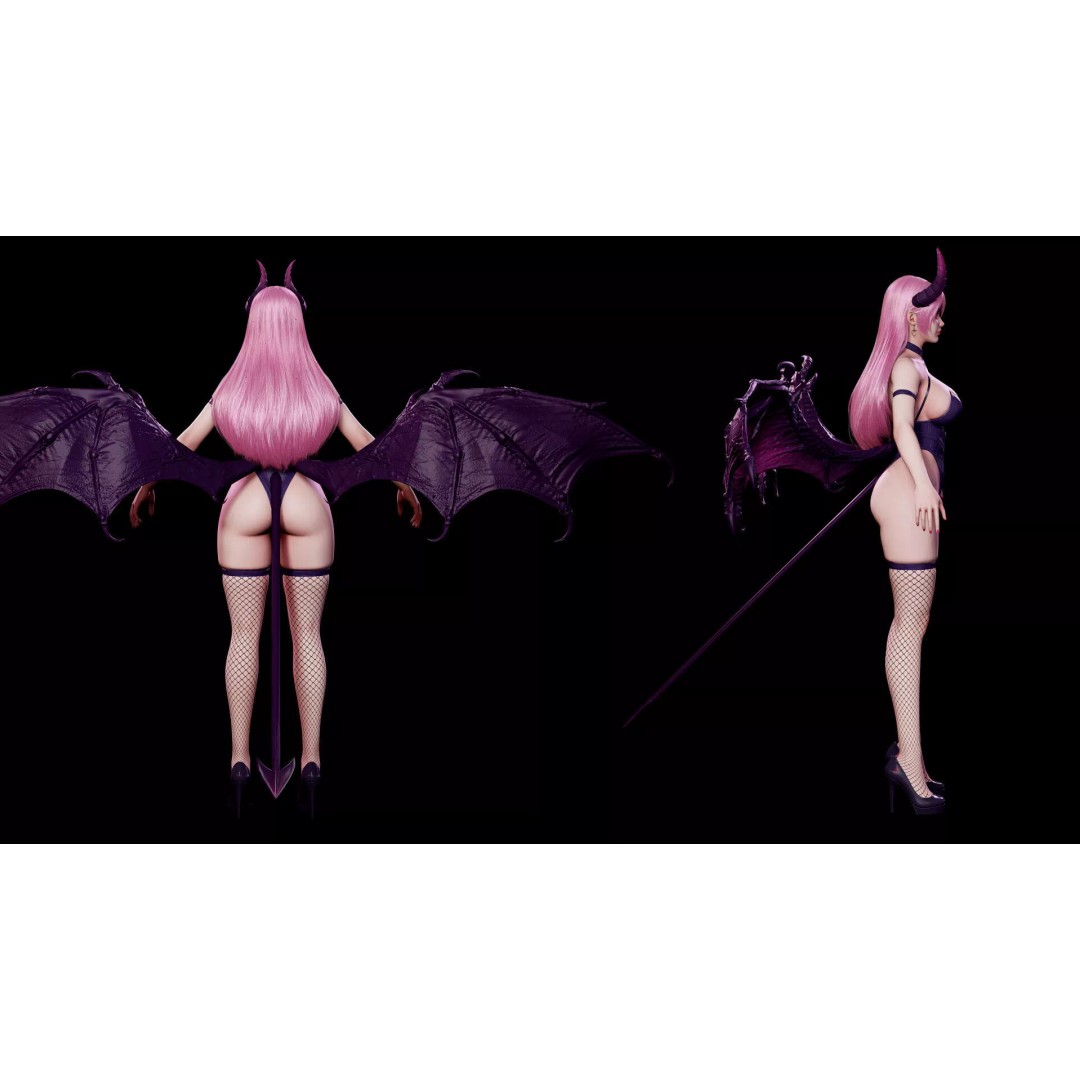 Vespira Succubus 3D Model – Low Poly Game Ready Character, FBX - View 18