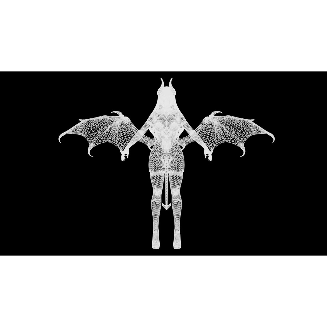 Vespira Succubus 3D Model – Low Poly Game Ready Character, FBX - View 19