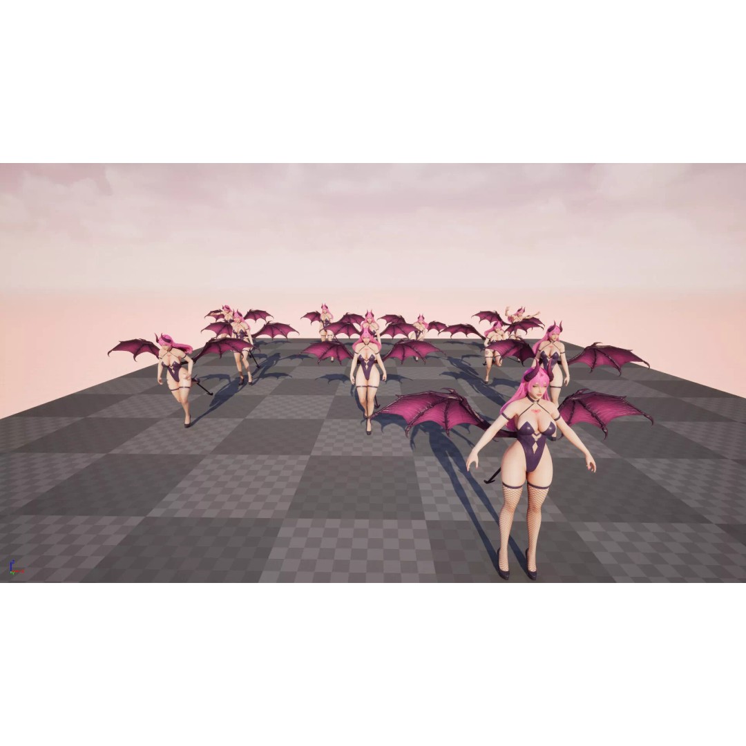 Vespira Succubus 3D Model – Low Poly Game Ready Character, FBX - View 21