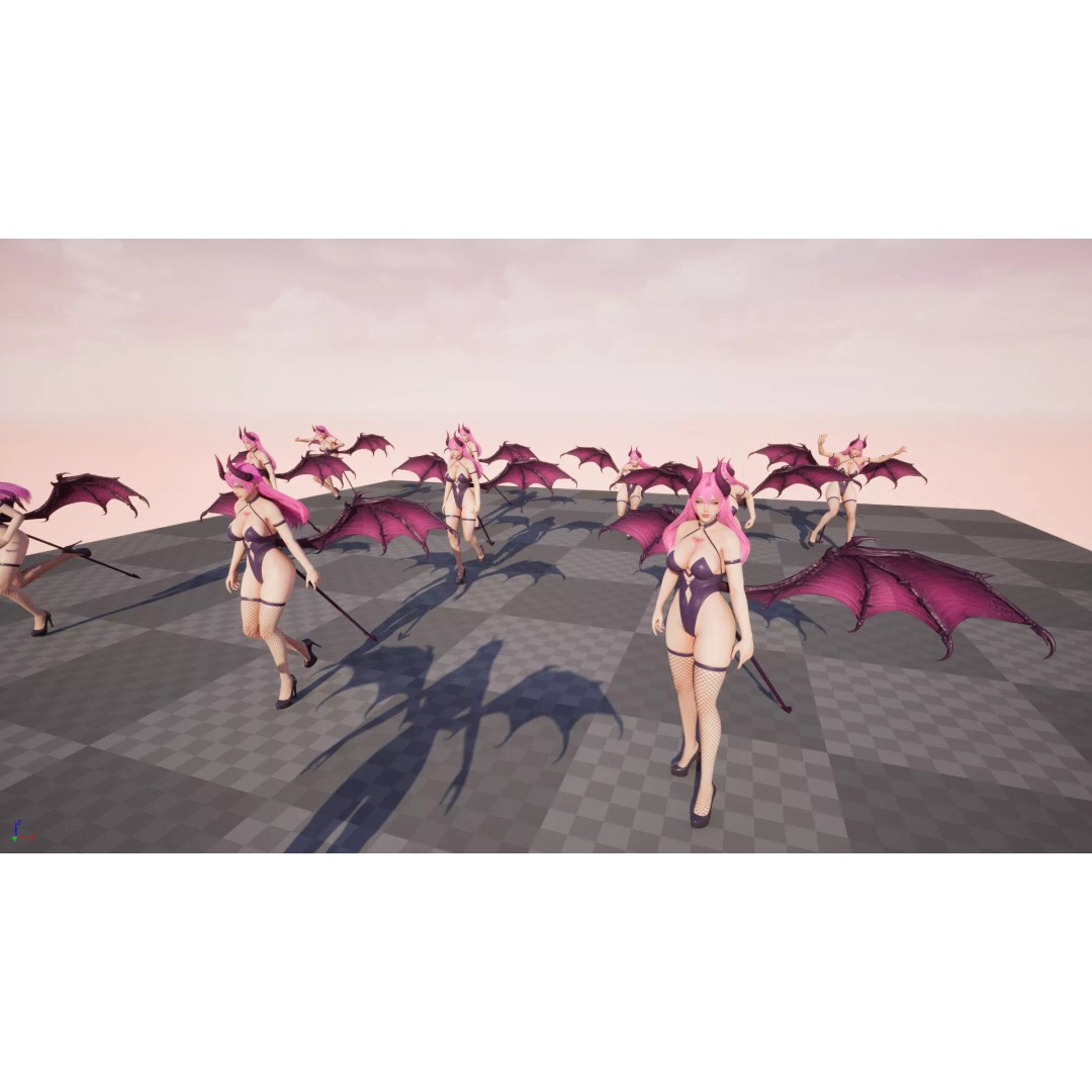 Vespira Succubus 3D Model – Low Poly Game Ready Character, FBX - View 22