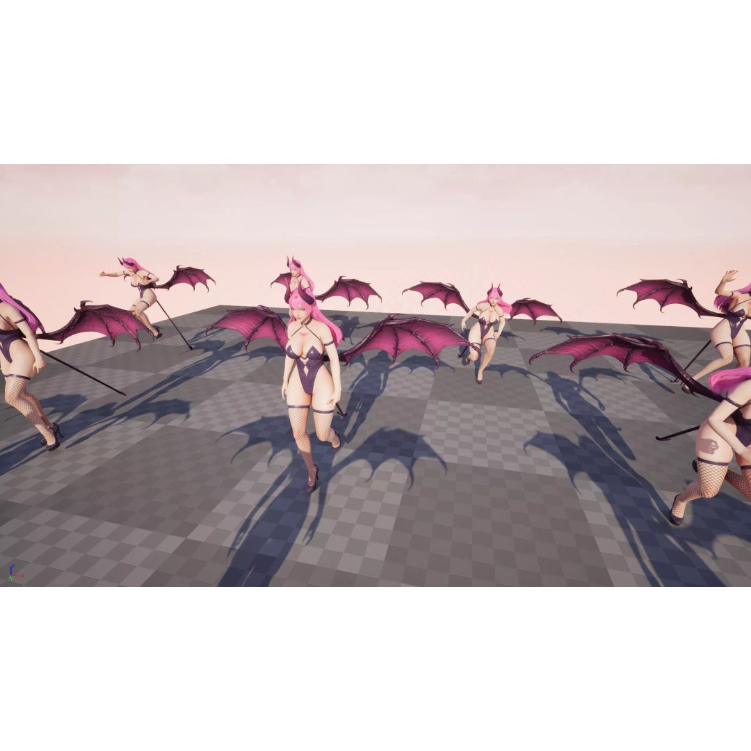 Vespira Succubus 3D Model – Low Poly Game Ready Character, FBX - View 23
