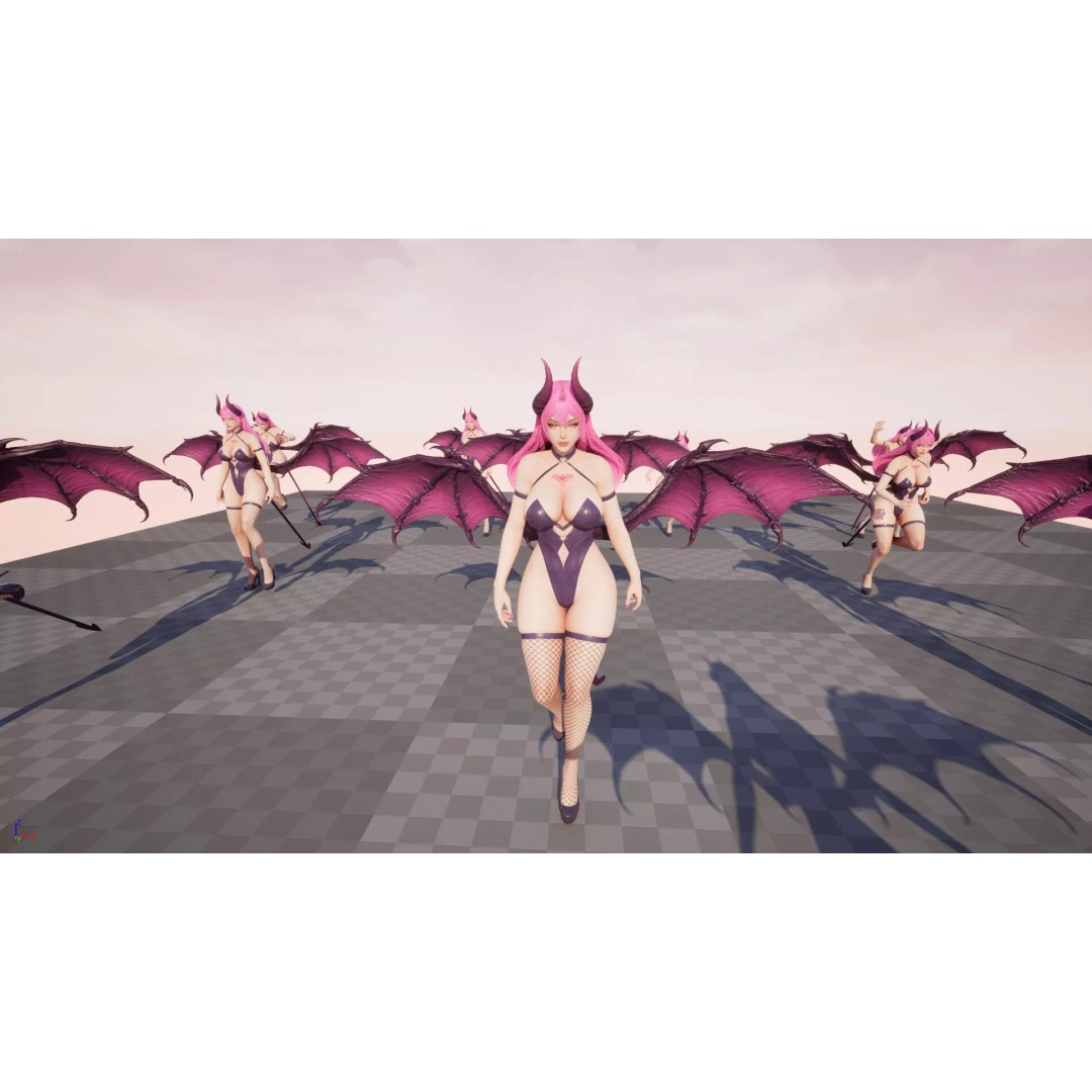 Vespira Succubus 3D Model – Low Poly Game Ready Character, FBX - View 26