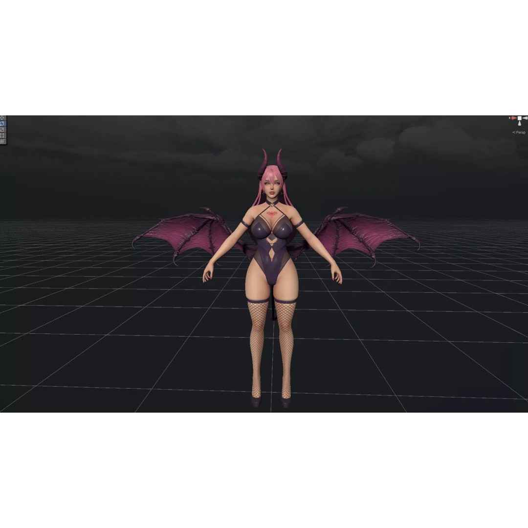 Vespira Succubus 3D Model – Low Poly Game Ready Character, FBX - View 27