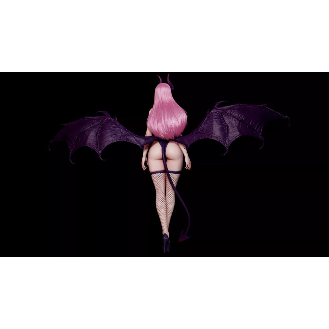 Vespira Succubus 3D Model – Low Poly Game Ready Character, FBX - View 5