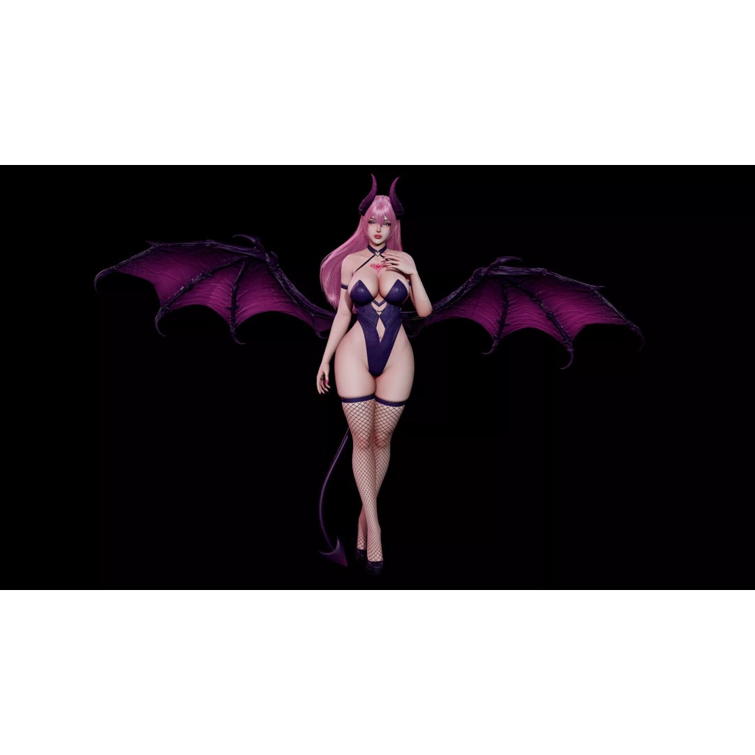 Vespira Succubus 3D Model – Low Poly Game Ready Character, FBX - View 6