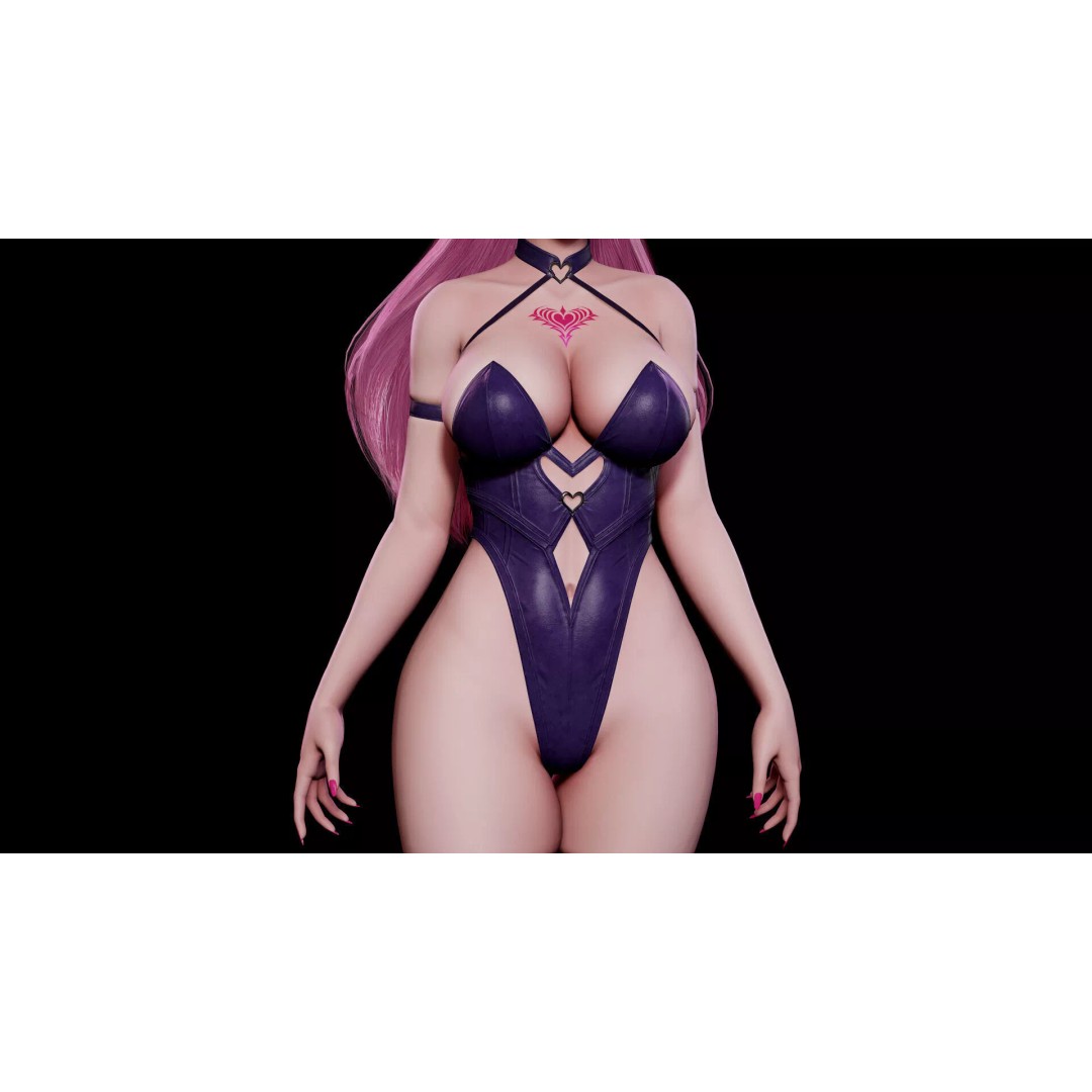 Vespira Succubus 3D Model – Low Poly Game Ready Character, FBX - View 9