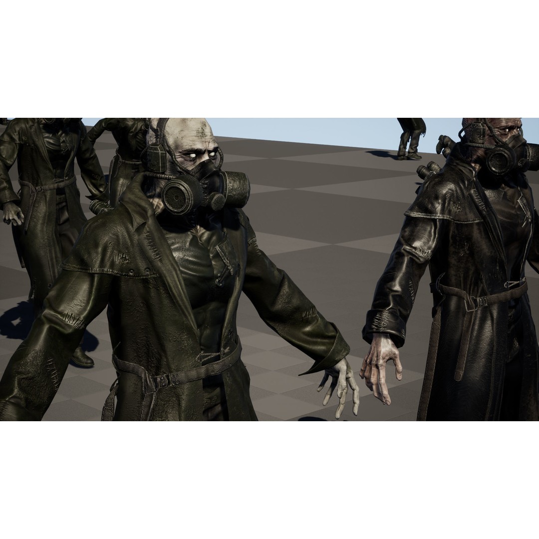 SuperZombie6 3D Model – Low Poly Game Character with Animations, FBX