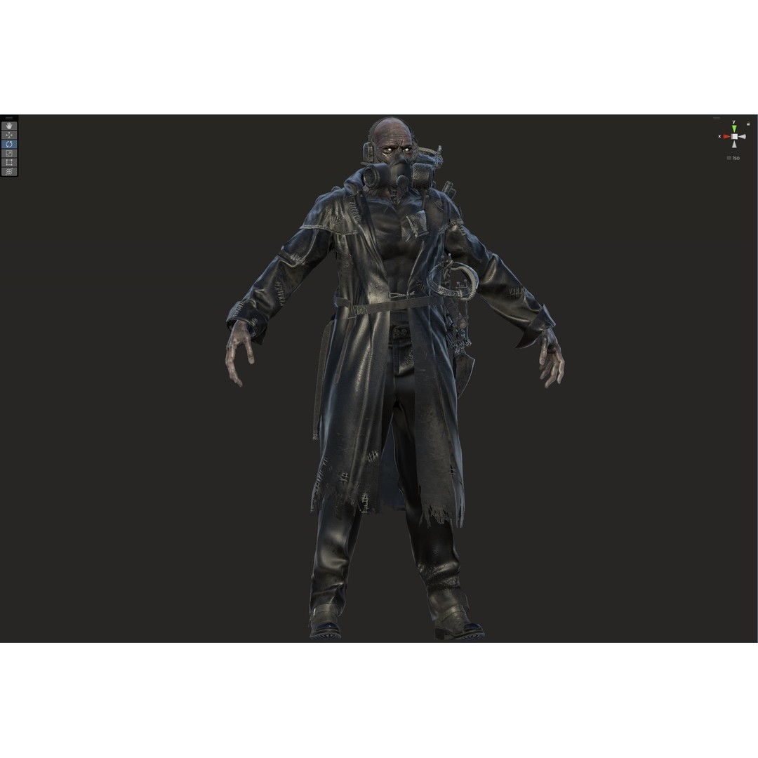 SuperZombie6 3D Model – Low Poly Game Character with Animations, FBX - View 35