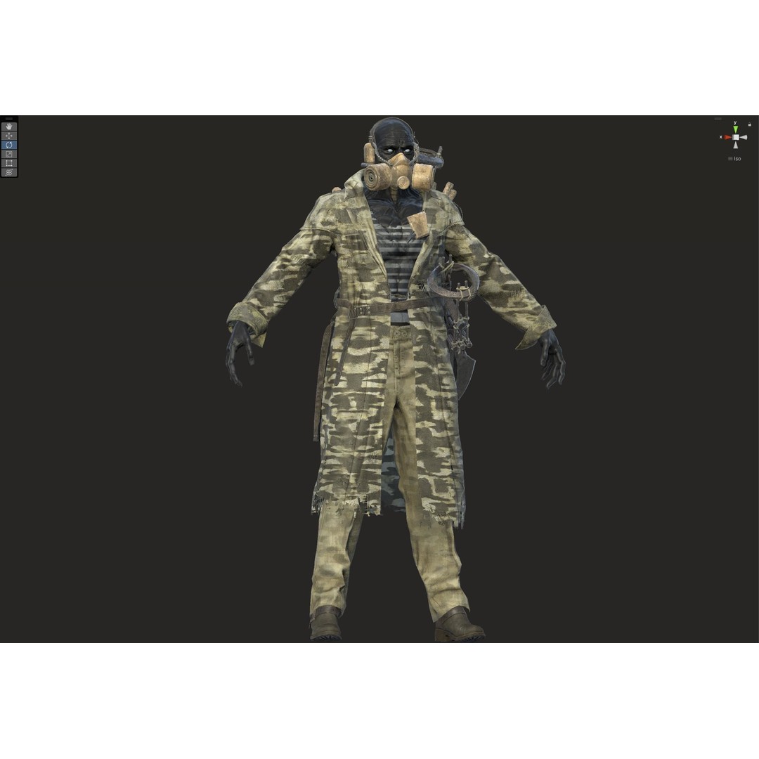 SuperZombie6 3D Model – Low Poly Game Character with Animations, FBX - View 39