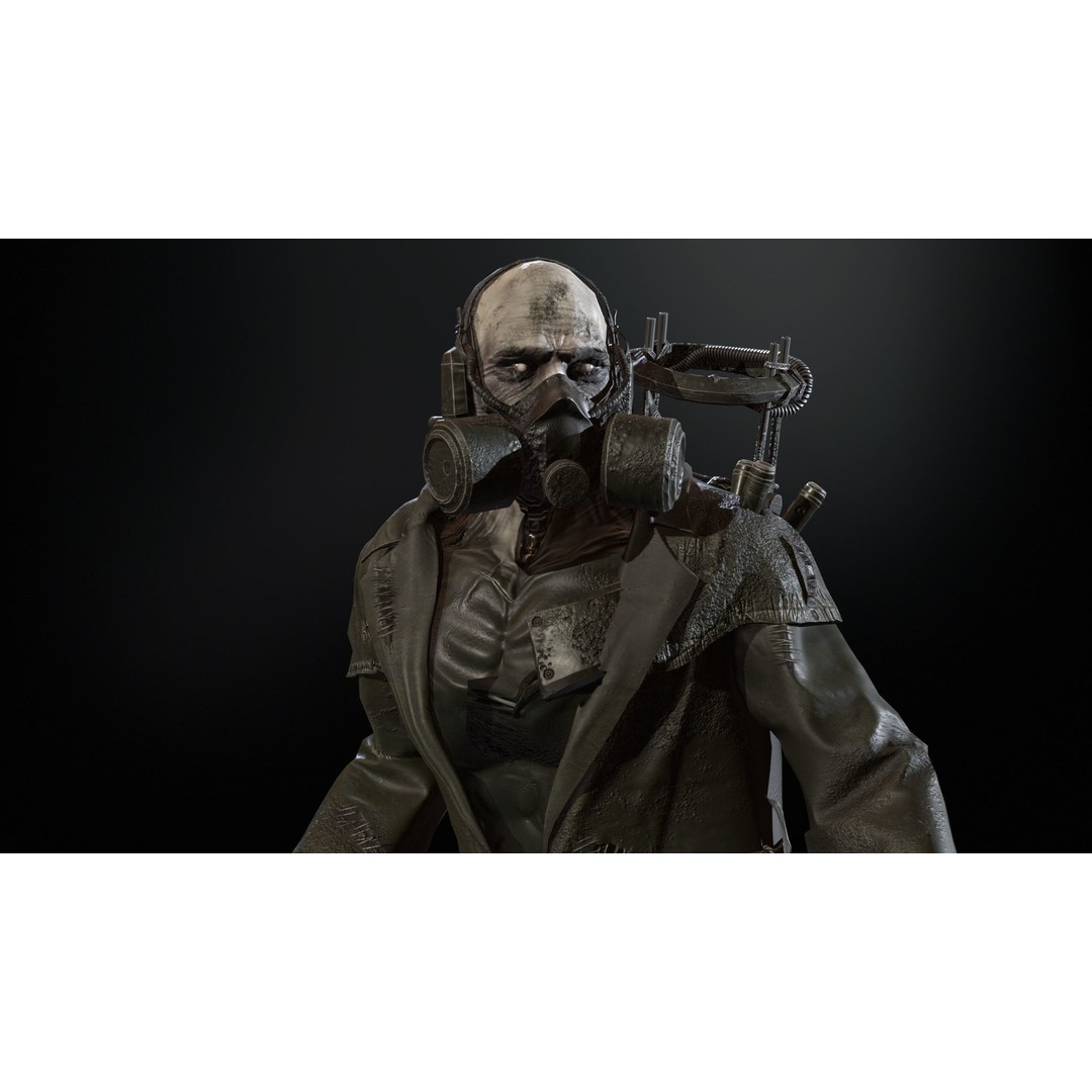 SuperZombie6 3D Model – Low Poly Game Character with Animations, FBX - View 4
