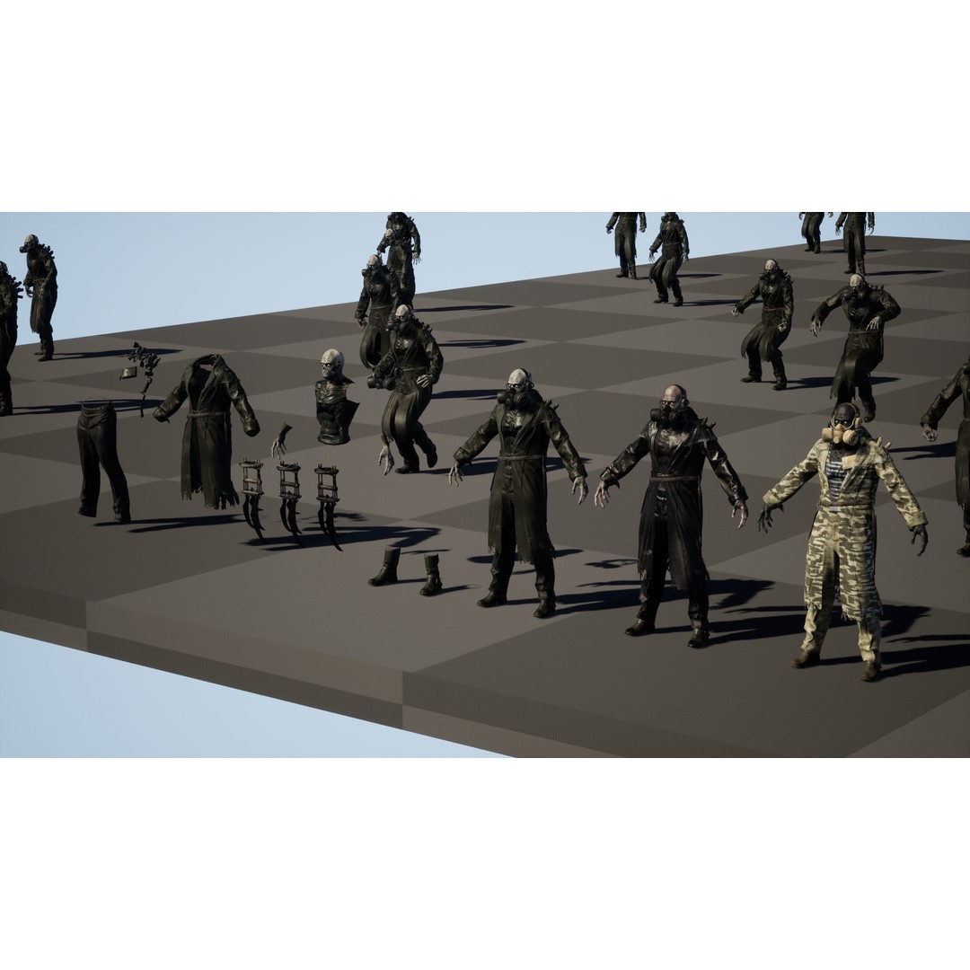SuperZombie6 3D Model – Low Poly Game Character with Animations, FBX - View 42