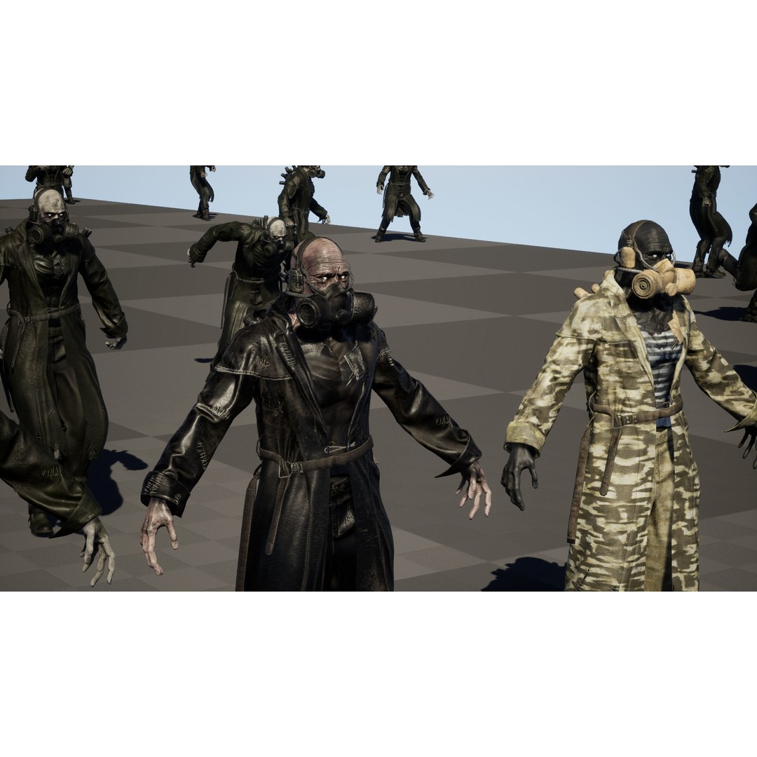 SuperZombie6 3D Model – Low Poly Game Character with Animations, FBX - View 44