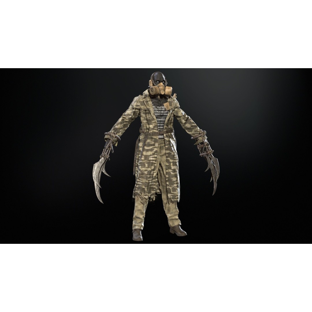 SuperZombie6 3D Model – Low Poly Game Character with Animations, FBX - View 9